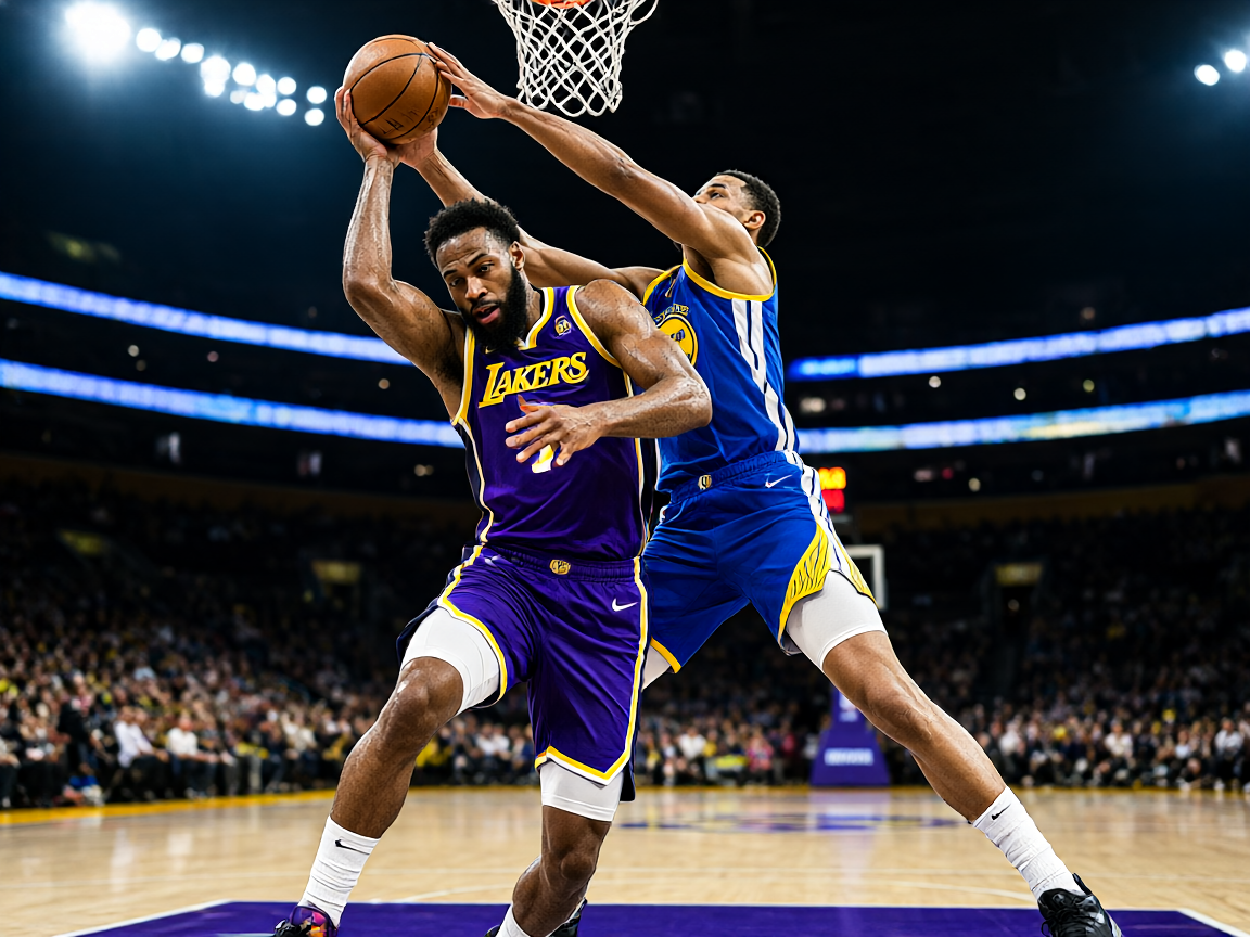 NBA常规赛湖人勇士精彩对抗画面